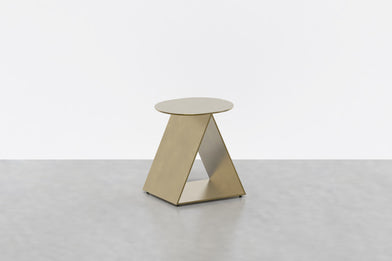 Tack End Table Round in Brass