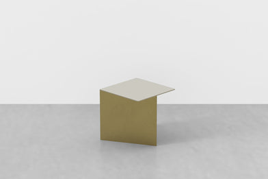 Tack End Table Square in Brass